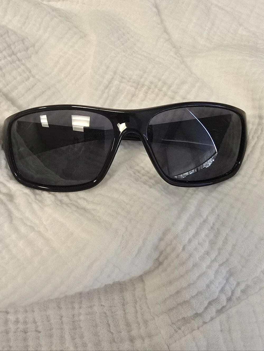 Bulova Coronado Wraparound Sunglasses Shiny Black 62-16-136 Unisex Vintage Style